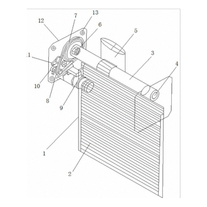 400W 1.5A 1300kg lực lượng 14m Chiều cao cửa nhà để xe cửa tự động màn trập mở an ninh củng cố thép Con lăn điều hành động cơ - Product Image 3