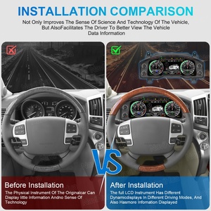 Navihua LCD Digital Cluster Dashboard Instrument <b>for</b> Toyota Land Cruiser LC200 2008-2015 <b>Speedometer</b> LCD Auto Meter Gauge - Product Image 6