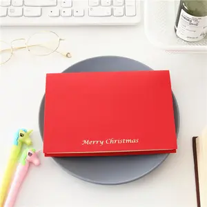 Custom High Quality Merry Christmas Pack Printing Greeting Cards With Envelopes