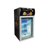 Meisda SD40B 40L Congélateur vertical commercial pour crème glacée au fromage avec porte vitrée