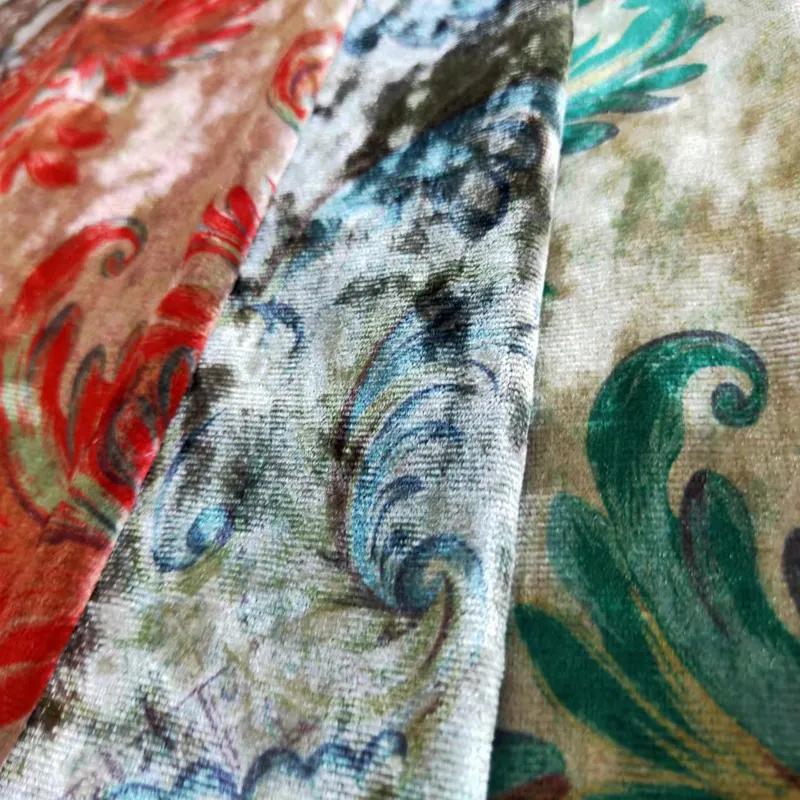 Новая бархатная ткань с цветочным рисунком, из полиэстера, Корейская бархатная ткань с принтом для одежды и украшения