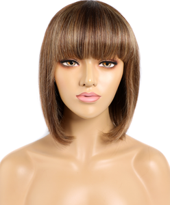 Extensiones de Cabello Humano Brasileño Gratuito, Pelucas Cortas sin Encaje, Tejido de Cabello Humano, Peluca con Banda para Mujer - Product Image 5