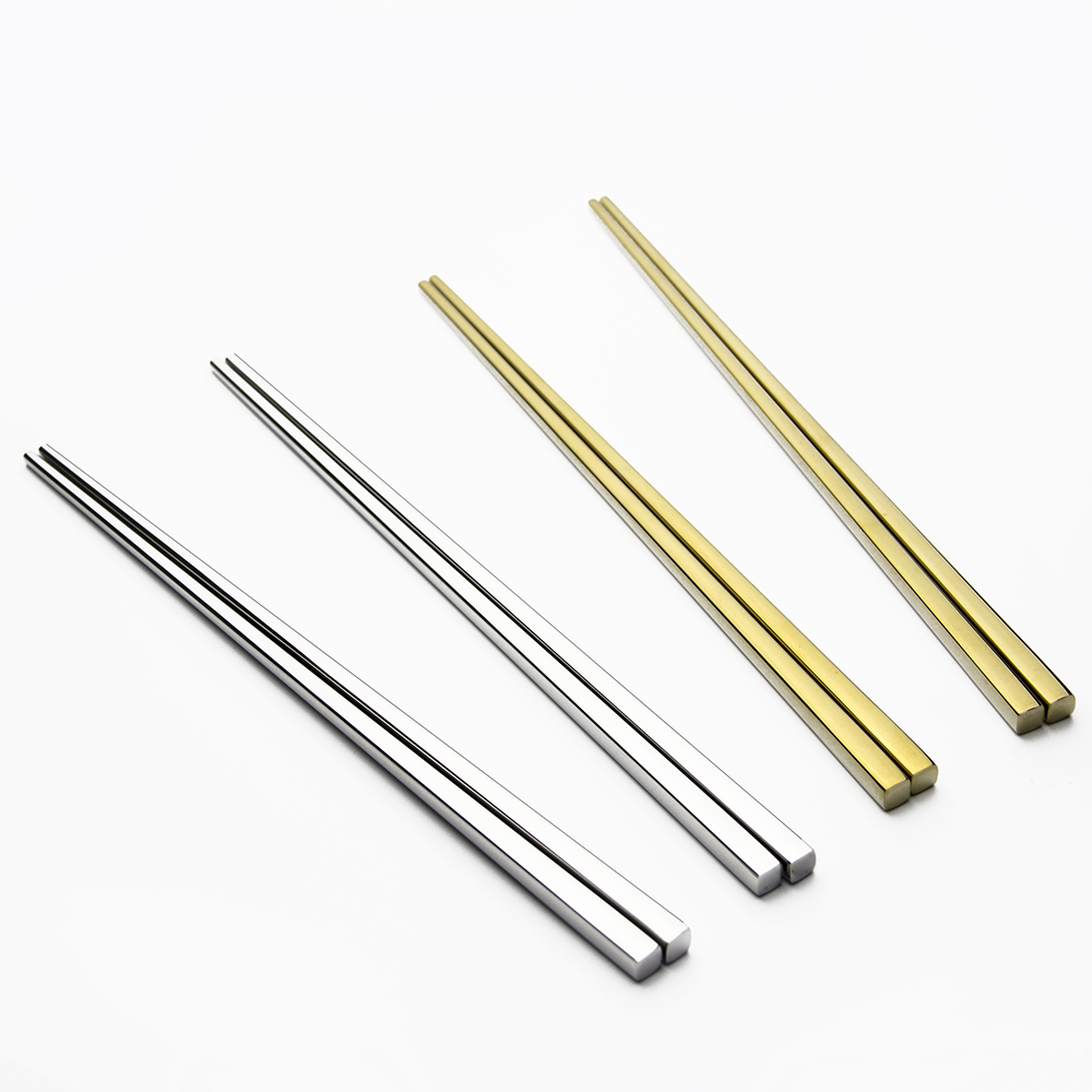 Лидер продаж Amazon, китайские палочки для еды из нержавеющей стали с золотым покрытием разных цветов