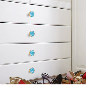Hot Sale Modern Round Cabinet <strong>Door</strong> <strong>Knob</strong> Brushed Zinc Gold with Screws Wardrobe and Dresser Drawer Handles for Kitchen Use - Product Image 3