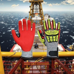 Guantes de Seguridad HY-GLOVE con Reducción de Impactos, Textura de Escamas de Pescado de Neopreno, Antideslizantes, con Muñequera Elástica - Product Image 6