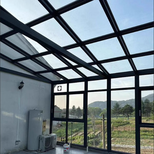 Moderna aleación de aluminio Sunroom inclinado techo moldeado Vidrio cerrado balcón patio para uso doméstico para Villa casa terrazas - Product Image 3