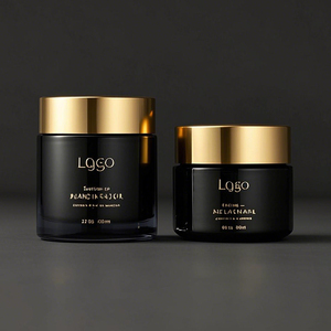 Sang Trọng Matte Màu Đen Lọ Thủy Tinh Với Kín Nắp Cho Cao-End Mặt Kem Huyết Thanh Chất Lỏng Đường Y Học Đồ Trang Sức Lưu Trữ Quà Tặng Sử Dụng - Product Image 1