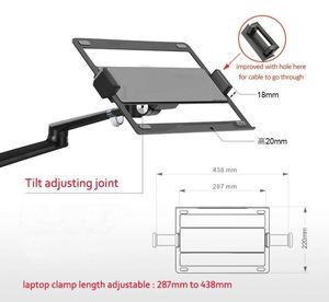 Dual Monitor Holder Aluminum Desktop Stand for 17-32 Inch Monitors 12-17 Inch Laptop Full Motion Triple Monitor 90 Degrees New - Product Image 4