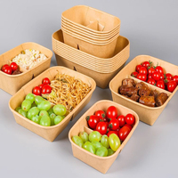 Boîtes alimentaires jetables à 2 compartiments, compatibles micro-ondes, empilables, pour livraison et stockage