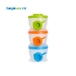 Boîte de rangement pour <span class=keywords><strong>lait</strong></span> en poudre pour bébé à <span class=keywords><strong>3</strong></span> couches sans BPA avec motif de dessin animé, distributeur de préparation, couvercle hermétique et boîte de voyage pour l'alimentation - Product Image 1