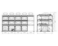 Système de stationnement automatique mécanique pour véhicules, système de stationnement en puzzle à quatre étages, système de stationnement par élévation et glissement, garage de stationnement