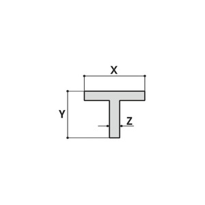 Profilo T alluminio estruso grezzo dimensioni da 15x15x1,5X60X4มม. lunghezza 6000มม. realizzata CON Lega 6060 T5 - Product Image 3