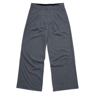 Pantalon Baggy Homme de Haute Qualité OEM, en Polyester et Spandex, Coupe Droite Ample, Plissé, Style Costume, Effet Empilé - Product Image 2