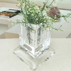 Home Hochzeit Tisch dekoration Luxus Kristallglas Vase rotierende Blumenvase