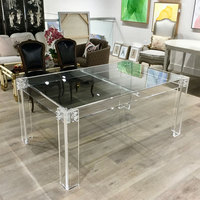 Table de salle à manger en lucite moderne sur mesure en acrylique JAYI