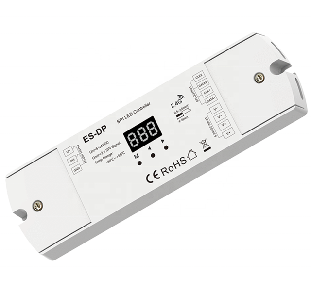 Skydance ES-DP 5-24VDC Dual Push Button SPI LED Controller SPI Dimmer Stair Light Controller for RGB or White LED Pixel Strip