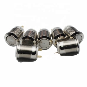 YUMOWELL ABS12C-P1 12mm Cabeça Redonda Plana <span class=keywords><strong>2</strong></span> Pin Horn Toy on off Interruptor de Metal Impermeável Botão Momentâneo Interruptor - Product Image 6