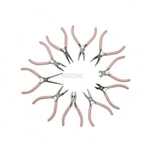 Juegos diagonales de Metal <span class=keywords><strong>Rosa</strong></span> portátiles, cortador de Nariz de aguja doblada redonda, abalorios artesanales para la fabricación de joyas DIY - Product Image 1