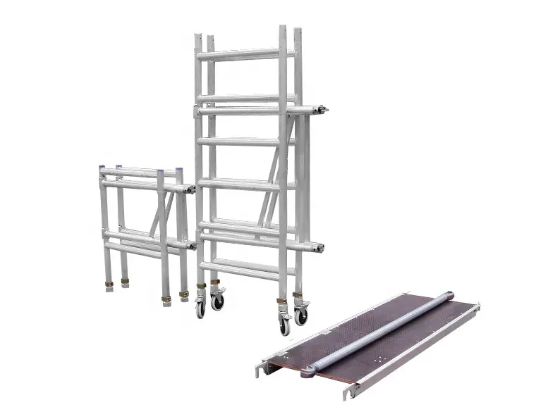 Factory price TUV certified single width foldable ladder & scaffolding parts construction scaffolding tube