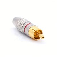 Conector RCA Macho de Alta Fidelidad, Adaptador de Audio y Video de Metal, Conectores RCA sin Soldadura, Conector RCA Lotus 270rca sin Soldadura para Reproductor VCD