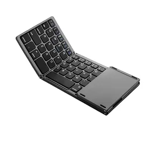 2023 New Portable Mini Three doqo Folding BT 3.0 Wireless Keyboard Foldable for IOS Android Windows ipad Tablet