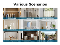 Tringle à rideau en acier au carbone YIJIALE, sans perçage, anti-rouille, 32 mm, 1,2-1,9 m, installation facile par torsion, faible MOQ, directement de l'usine, pour porte et fenêtre