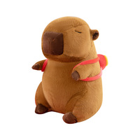 Peluche Capybara Koi Porte-Bonheur, Jouet en Peluche Doux, Poupée Animale Mignonne Kawaii, Coussin en Peluche de Dessin Animé, Cadeau d'Anniversaire pour Enfants, Adultes et Amis