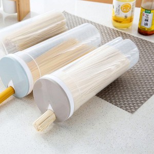 Cylindrical Transparent Food Storage Container With Clip On Lid For Grains Noodles Snacks Airtight Design 3 Sizes Available - Product Image 4