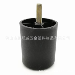 Plastic Furniture <b>Leg</b> 50mm Diameter 60mm Height M8 Threaded Rod Black Rubber Base <b>Sofa</b> Table Support - Product Image 2