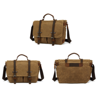 Sac messager en toile vintage de luxe de haute qualité pour hommes, durable, imperméable, léger, bandoulière, sacoche, couleur unie