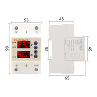SINOTIMER VA-Protect SVP-726 Protecteur de courant à large plage de tension 40A/63A, affichage LED double, relais de protection contre les surtensions réglable