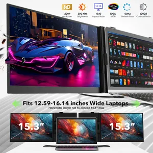 Pantalla Portátil para Laptop de 15.3 Pulgadas, FHD 1920x1200 IPS LCD, Extensor de Pantalla Dual/Triple, Tipo-C Plug & Play con SO Windows y <span class=keywords><strong>Mac</strong></span> - Product Image 2