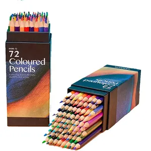 ספקים משושה 100 120 150 180 צבעים עפרונות צינור מים צבע עיפרון בתיבת עץ אמנים