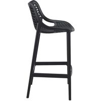Tabouret de bar moderne en plastique avec dossier en maille diamantée, hauteur fixe, pour usage extérieur, hôtelier ou en salle à manger, idéal pour comptoir de cuisine ou bar à domicile