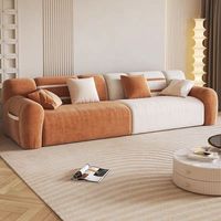 Canapé modulaire de style moderne pour la maison, trois places, en cuir PU, garni d'éponge, pour salon, appartement, hôtel
