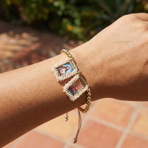 Bracciale Go2boho <span class=keywords><strong>con</strong></span> Prodotti Cristiani, Gesù <span class=keywords><strong>e</strong></span> Maria, Gioielli Placcati Oro, <span class=keywords><strong>Perline</strong></span> <span class=keywords><strong>con</strong></span> Charm del Sacro Cuore, Regalo Spirituale per Donne - Product Image 3