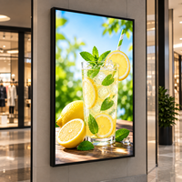 Boîte à lumière LED rétroéclairée pour affiches, cadre publicitaire mince et extractible, affichage mural pour magasin de détail