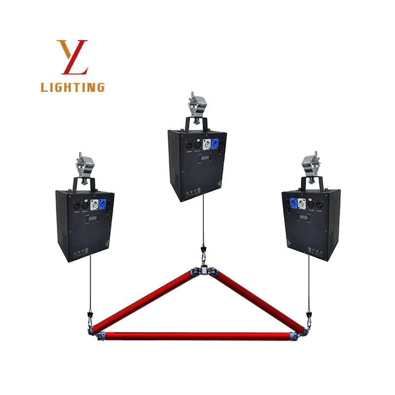 LED Lifting Pixel Triangle Tube 96pcs 5050 RGB 36W 1-4M DMX512 Vertical Hanging Stage Kinetic Light