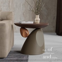 Table console d'appoint de style Wabi-Sabi, luxe léger, artisanale, table basse en résine équilibrée porte-bonheur pour salon, hôtel, maison