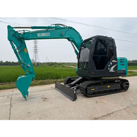 Mini-excavatrice Kobelco SK75-8 d'occasion, d'origine japonaise, 7,5 tonnes, SK75, matériel de construction, excavatrice à vendre