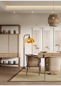 Lampe de bureau en rotin pétale <span class=keywords><strong>Lampadaire</strong></span> de pêche de style japonais - Product Image 4