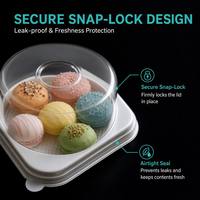 Boîtes à gâteaux miniatures écologiques jetables personnalisables en gros, forme dôme ronde ou base carrée, pour emballage de pizzas et desserts