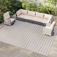 Tapis d'extérieur en polypropylène tissé, résistant aux taches, facile à nettoyer, de qualité supérieure, pour la piscine, le jardin, le camping, les pique-niques