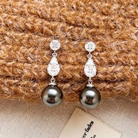 Boucles d'oreilles pendantes en imitation perle goutte d'eau haut de gamme pour femmes, accessoires de mode