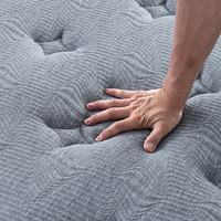 Lit King Size en tissu tricoté avec matelas en mousse à mémoire de forme respirant imperméable et ignifuge pour l'utilisation de meubles