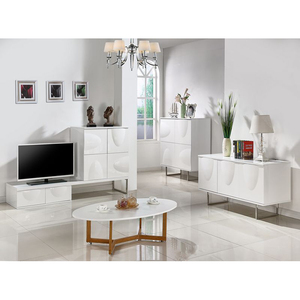 TV đứng thiết kế mới cho 75 inch bàn kính hiện đại với ngăn kéo đơn vị sang trọng đơn giản tường khán đài gỗ tủ phòng trắng 120 - Product Image 2