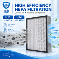 Filter HEPA Lipat Dalam H13 H14 Pemisah Efisiensi Tinggi untuk HVAC Ruang Bersih