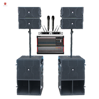 Altavoces Profesionales Activos T.I Pro Audio con Crossover Integrado, Sistema de Sonido Line Array de 10 Pulgadas para Iglesia