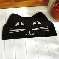 Paillassons en coco de bienvenue en forme de chat mignon personnalisé