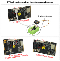 Carte de développement T5-4.7 pouces E-paper ESP32 V3 avec 16 Mo de mémoire FLASH, 8 Mo de PSRAM, module WIFI/Bluetooth pour Arduino